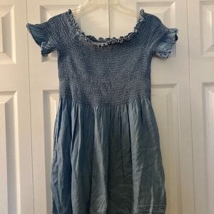 Denim dress with pockets